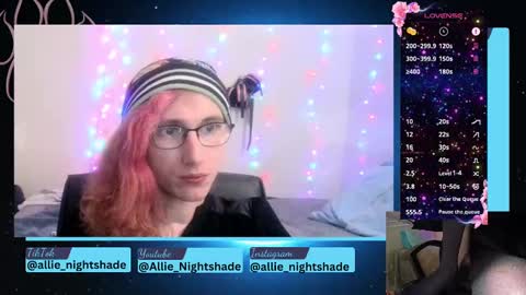 Allie Nightshade online show from December 29, 9:52 pm